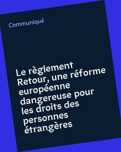 📣 Règlement Retour : France terre d’asile appelle l’Union européenne et le gouvernement français à rejeter une réforme qui porterait gravement atteinte aux droits des personnes étrangères

Alors que les institutions européennes s’apprêtent à se positionner sur la proposition de règlement Retour, nous alertons sur ce texte qui aggraverait encore une politique d’enfermement inefficace et coûteuse et déresponsabiliserait les États européens, avec des conséquences délétères sur les personnes retenues.

🔍 Retrouvez notre communiqué complet en suivant le lien dans notre bio