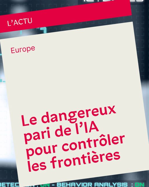 Imaginez devoir vous soumettre à un détecteur de mensonges... simplement pour avoir le droit de traverser une frontière et trouver refuge. 

⚠️ Ce n’est pas une dystopie, mais bien une réalité aux portes de l’Europe ! 

Présentée comme une solution efficace et peu coûteuse pour surveiller et contrôler les mouvements migratoires, l’intelligence artificielle s’installe progressivement aux frontières de l’Union européenne. 

🔴 Or, derrière cette promesse « d’objectivité technologique » se cachent des risques majeurs pour les droits fondamentaux des personnes migrantes, dans un contexte de durcissement de la politique migratoire européenne. 

💡 Pour en savoir plus, retrouvez notre décryptage complet en suivant le lien en bio.