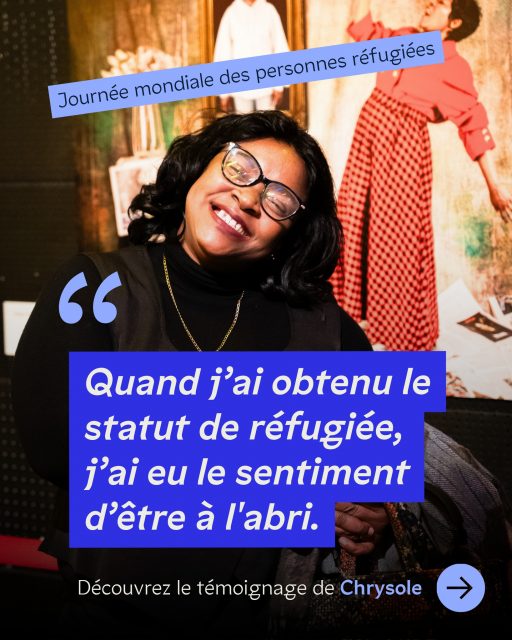 🙌 Aujourd’hui, nous célébrons la Journée mondiale des personnes réfugiées. 

« Une mère qui se bat pour protéger ses enfants » : c’est ainsi que Chrysole se définit. 

Mère de cinq enfants, elle a fui les menaces qui pesaient sur sa vie dans son pays. Son parcours est marqué par la difficile séparation avec l’une de ses filles, suivie de retrouvailles, mais aussi par les difficultés de l’exil et de l’intégration en France. 

Réfugiée depuis trois ans, Chrysole construit, pour elle et ses enfants, un avenir stable et apaisé en France. Elle souhaite aujourd’hui s’engager pour soutenir d’autres personnes exilées. 

🗣️ À l’occasion de cette journée, nous avons demandé à Chrysole quels messages elle souhaitait transmettre.